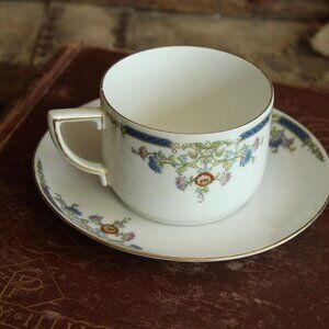 Vintage 1920s 1930s Tea Cup and Saucer, Hutschenreuther Selb China Set, Bavaria